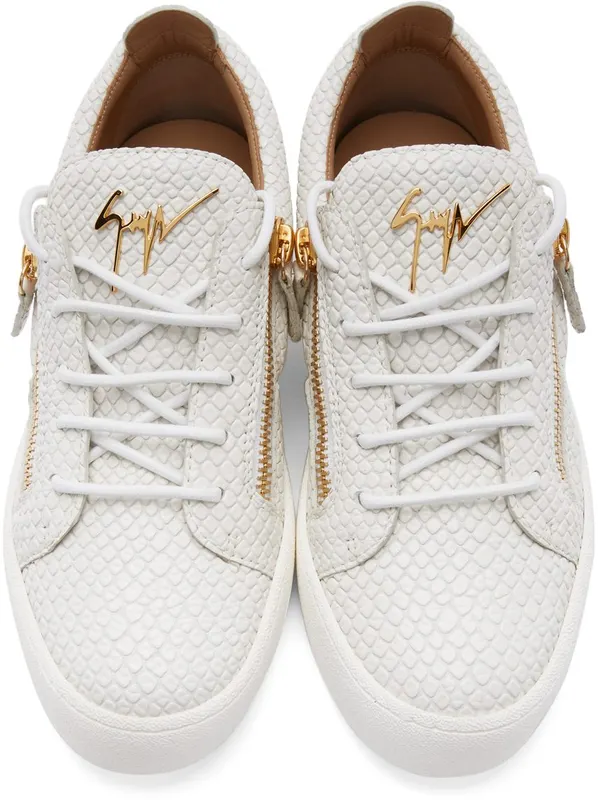 Giuseppe Zanotti White Croc May London Gigas WHITE (RU70000 77649)