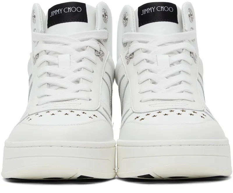 Jimmy Choo White Hawaii Hi Top/F V White (HAWAII HI TOP/FCLF)