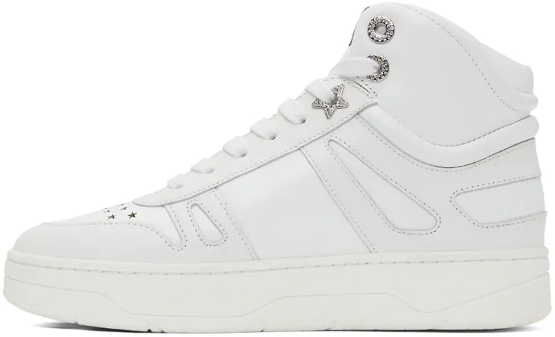 Jimmy Choo White Hawaii Hi Top/F V White (HAWAII HI TOP/FCLF)