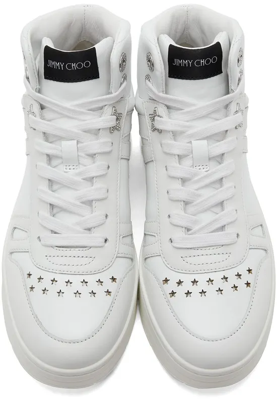 Jimmy Choo White Hawaii Hi Top/F V White (HAWAII HI TOP/FCLF)