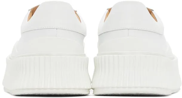 Jil Sander White Leather Platform 100 WHITE (JI32535A_12281)