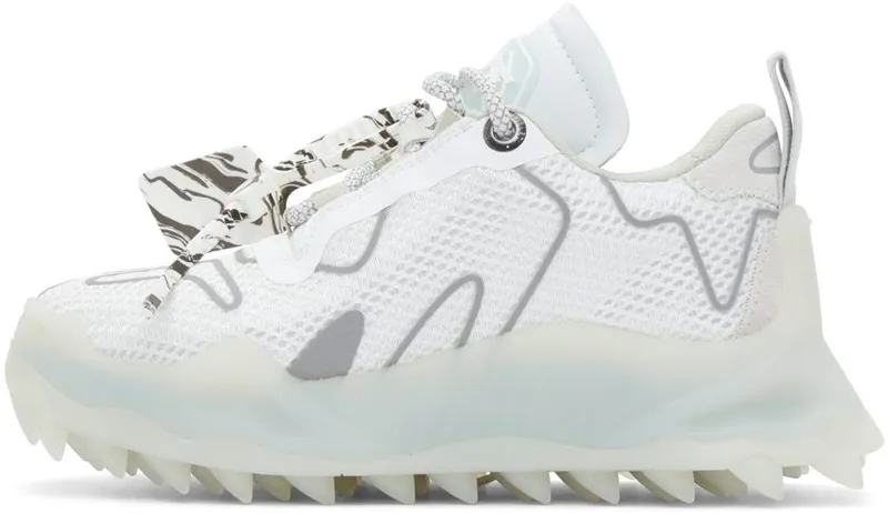 Off-White White Odsy Mesh Low-Top White Silve (OMIA179R21FAB0010172)