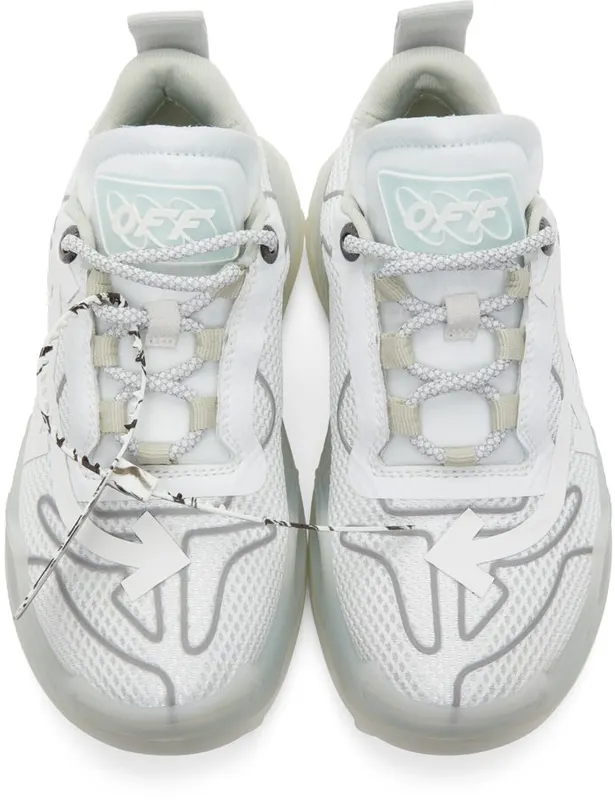 Off-White White Odsy Mesh Low-Top White Silve (OMIA179R21FAB0010172)