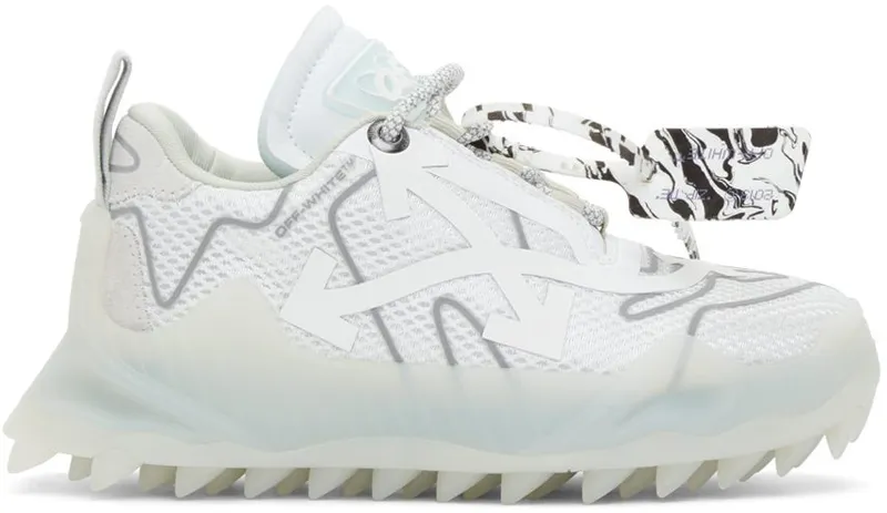 Off-White White Odsy Mesh Low-Top White Silve (OMIA179R21FAB0010172)