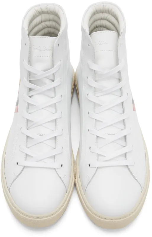 Paul Smith White Painted Stripe Watts 1 WHITES (M1S-WAT01-GLEA-01)
