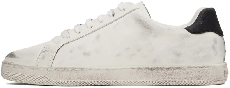Palm Angels White Palm One Spraypaint WHITE YELLOW (PMIA056F22LEA0030118)