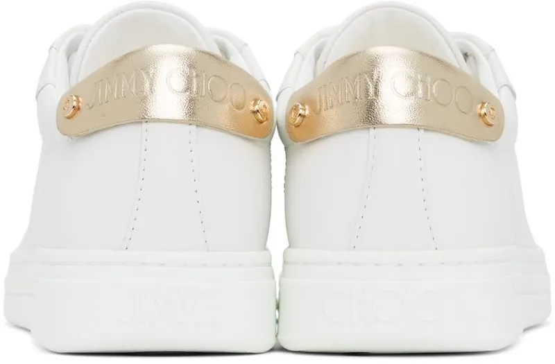 Jimmy Choo White Rome Low X White/Champagne (ROME/F AZA)