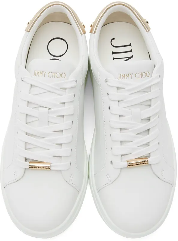 Jimmy Choo White Rome Low X White/Champagne (ROME/F AZA)
