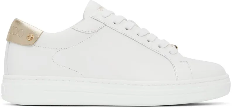Jimmy Choo White Rome Low X White/Champagne (ROME/F AZA)