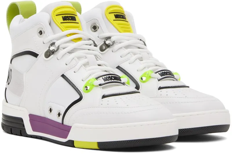 Moschino White Streetball High-Top 10A FANTASY COLOR (MB15604G1F G41)