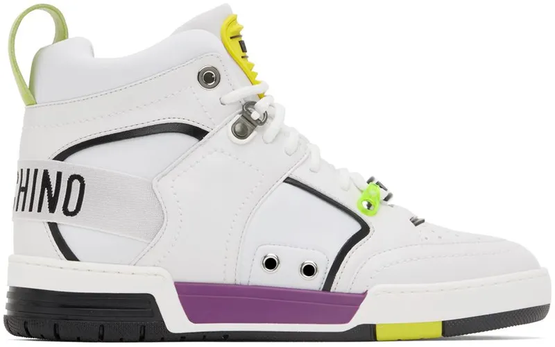 Moschino White Streetball High-Top 10A FANTASY COLOR (MB15604G1F G41)