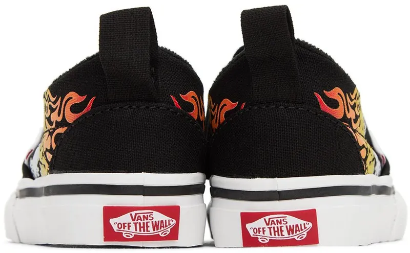 Vans Baby Black Slip-On V Ferocious Flame Raci (VN0A3488YHU)