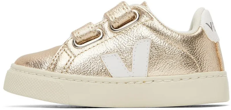 VEJA Baby Gold & White Leather Esplar PLATINE_WHITE (SV0502418)