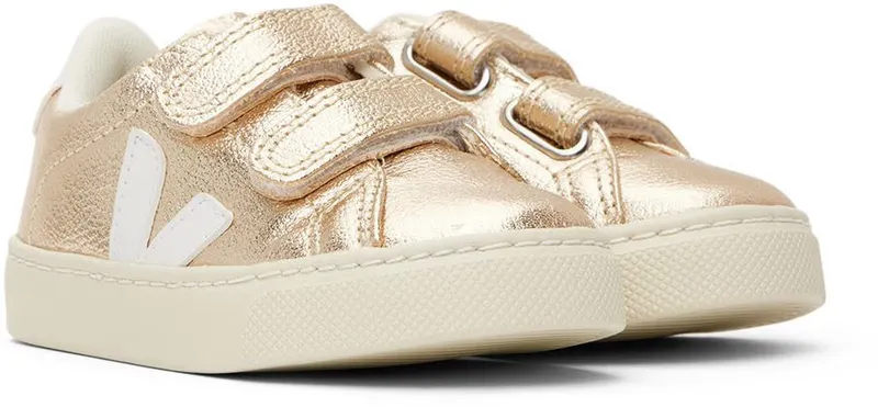 VEJA Baby Gold & White Leather Esplar PLATINE_WHITE (SV0502418)