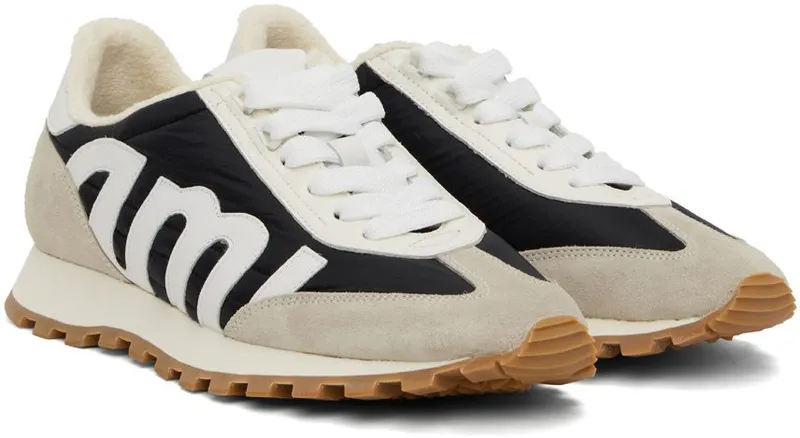 AMI Alexandre Mattiussi Black & Beige New Running 001 Black (USN423.951)