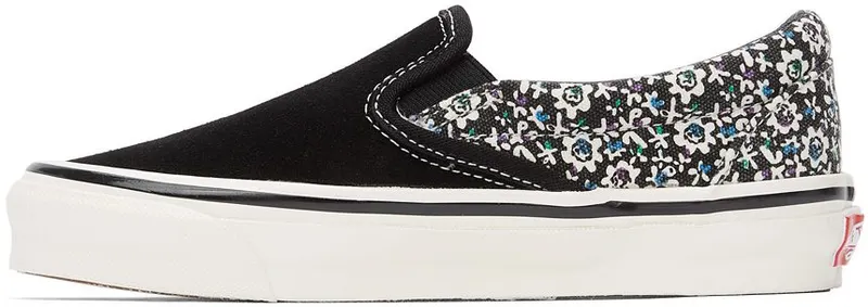 Vans Black Micro Daisy OG Classic Slip-On LX Black (VN0A45JK4L0)