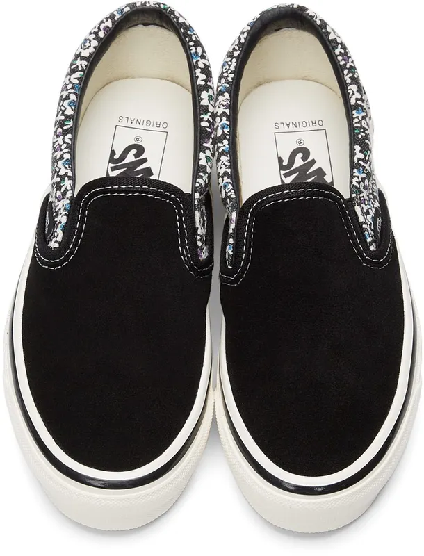 Vans Black Micro Daisy OG Classic Slip-On LX Black (VN0A45JK4L0)
