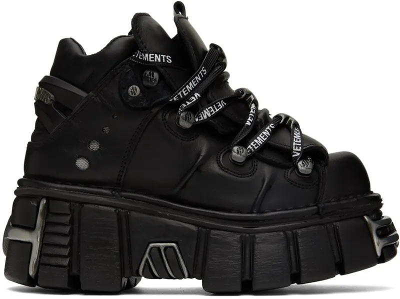VETEMENTS Black New Rock Edition Platform Black (UA53SN200B)