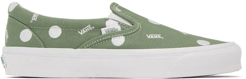 Vans Green OG Classic Slip-On LX POLKA DOT LODEN (VN0A45JKLDN1)