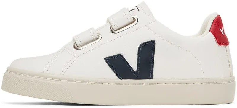 VEJA Kids White & Navy Leather Esplar EXTRA-WHITE_NAUTICO_ (SV0501233C)