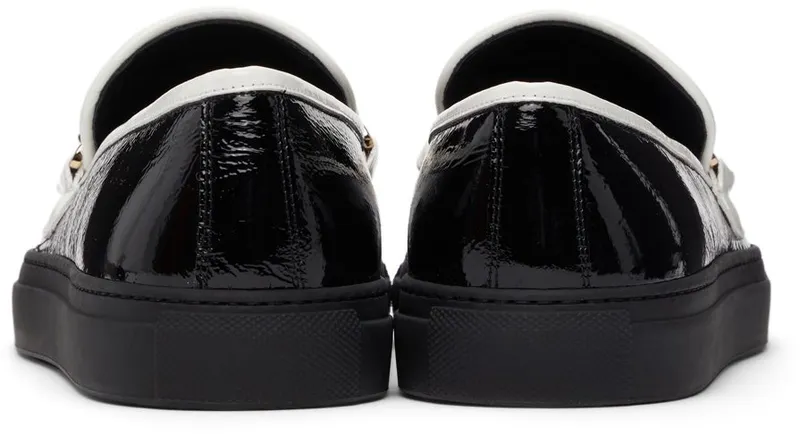 Human Recreational Services SSENSE Exclusive Black & White Patent Loafers BLACK/BONE (UE21GF0300X1C4)
