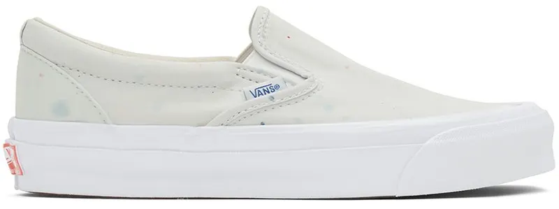 Vans White Geoff McFetridge Edition OG Classic Slip-On transcentc (VN0A45JK92R)