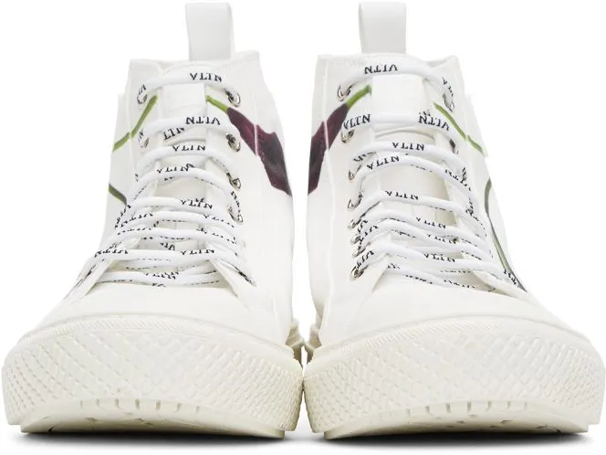 Valentino White Valentino Garavani Emilio Villalba Edition ‘VLTN’ Giggies High-Top JJ8 BIANCO/ (UY0S0D51QYP)
