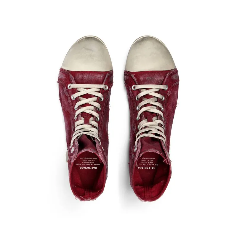 Balenciaga Paris Ultra Flat High Top Sneaker Red (791970W2MD16631)