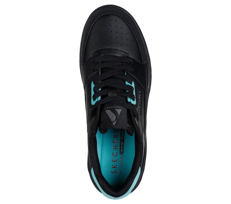 Skechers Uno Court – Courted Style – Zwart / Turkoois (177710-BKTQ)