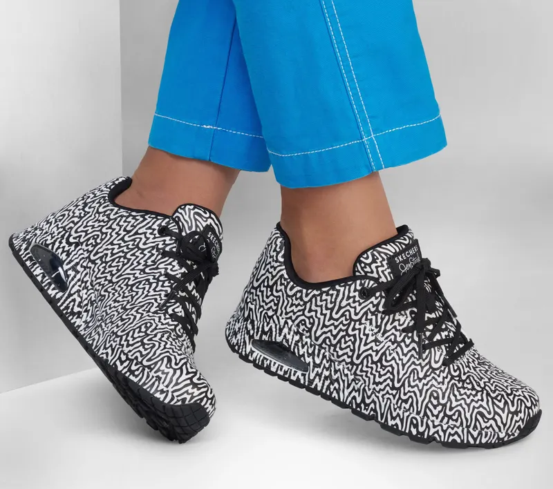 Skechers Jen Stark: Uno – Infinite Drip – Zwart / Wit (177960-BKW)