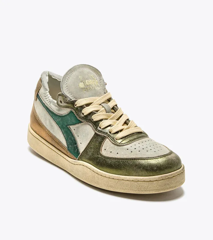 Diadora Mi Basket Row Cut Metal Pigskin Used Wn Beige Oyster (25036) (201.180207_25036)