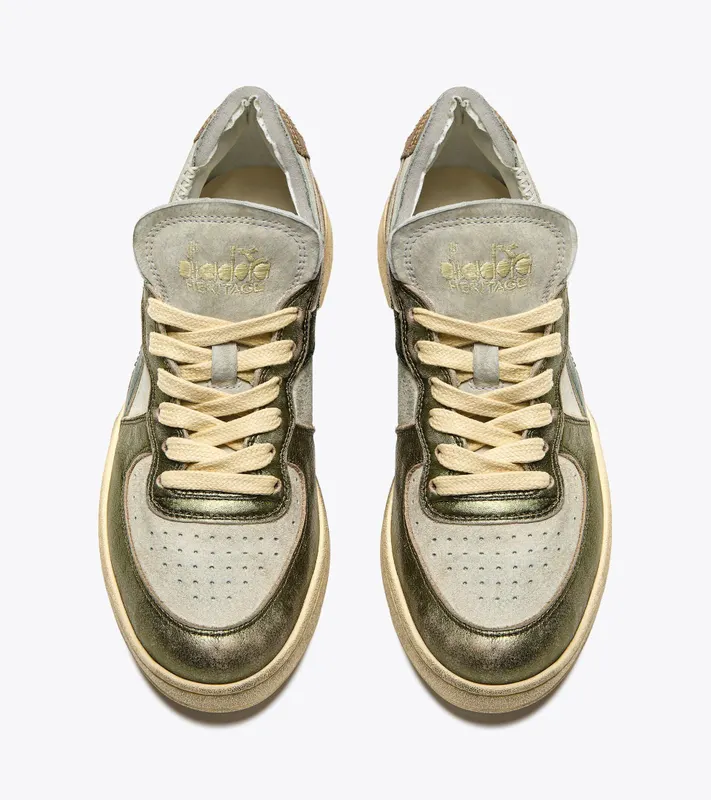 Diadora Mi Basket Row Cut Metal Pigskin Used Wn Beige Oyster (25036) (201.180207_25036)