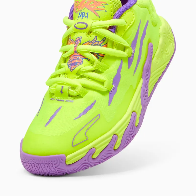 Puma MB.03 Spark basketbalschoenen Geel/Paars (309955-01)