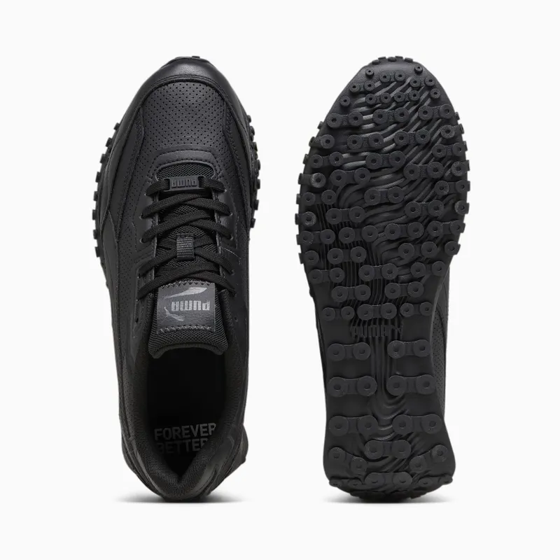 Puma Blacktop Rider leren Grijs/Zwart (393823-02)