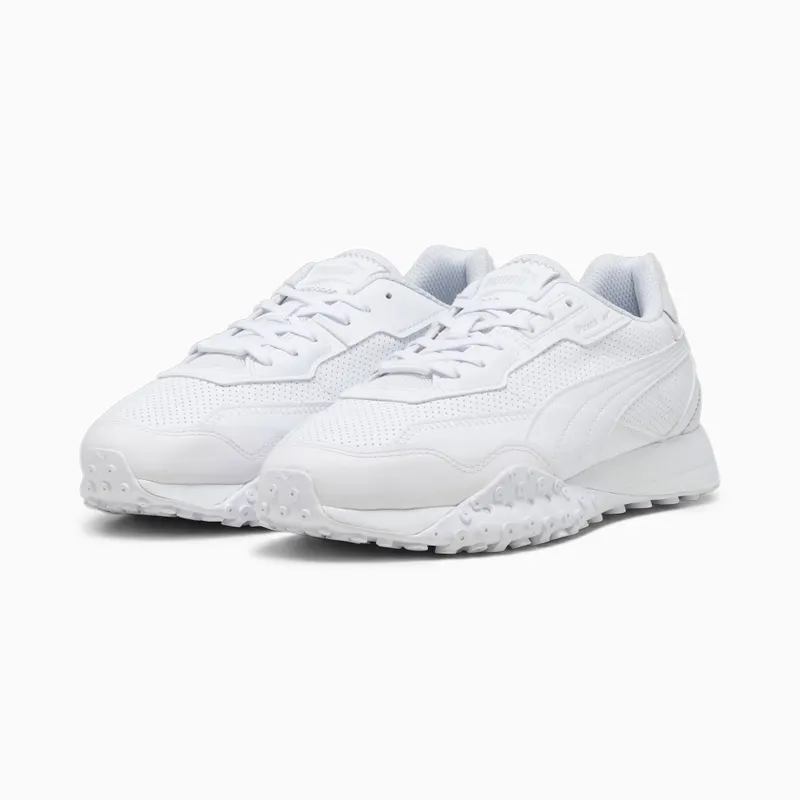 Puma Blacktop Rider leren Wit/Grijs (393823-01)
