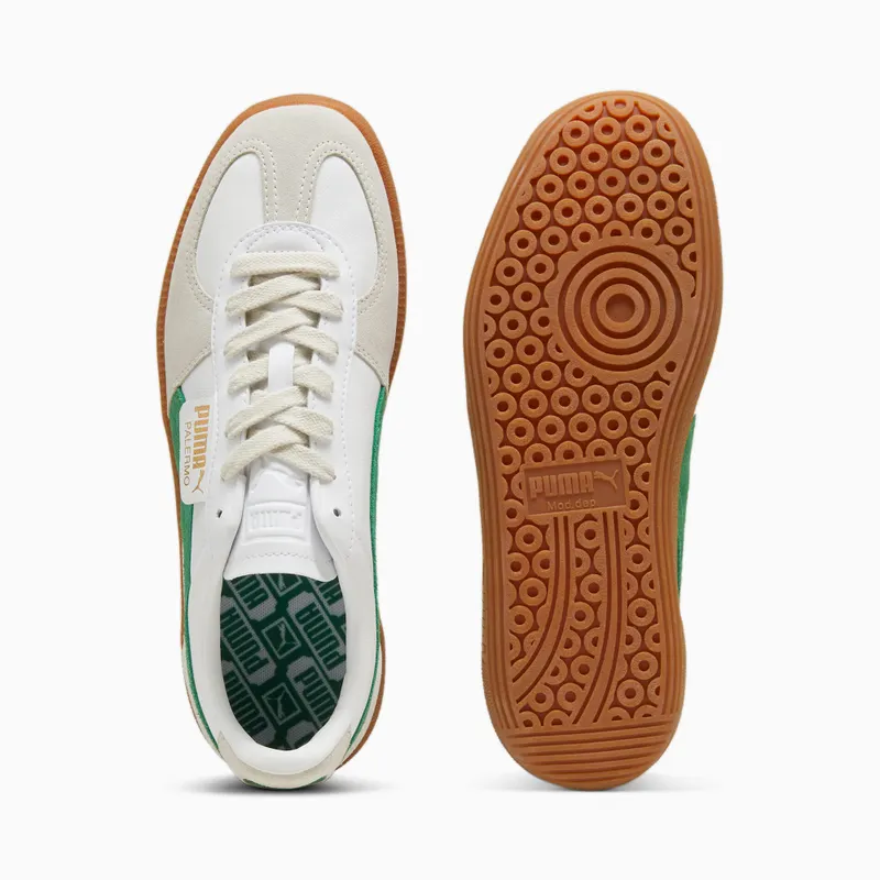 Puma Palermo leren uniseks Wit/Groen/Grijs (396464-07)