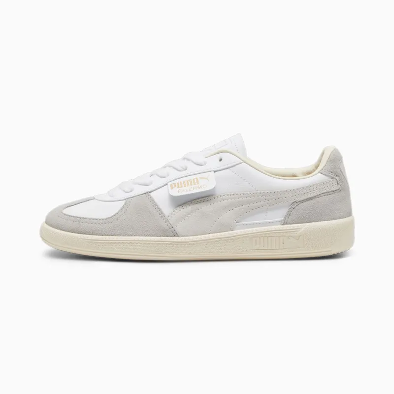 Puma Palermo leren uniseks Wit/Grijs/Rood (396464-02)