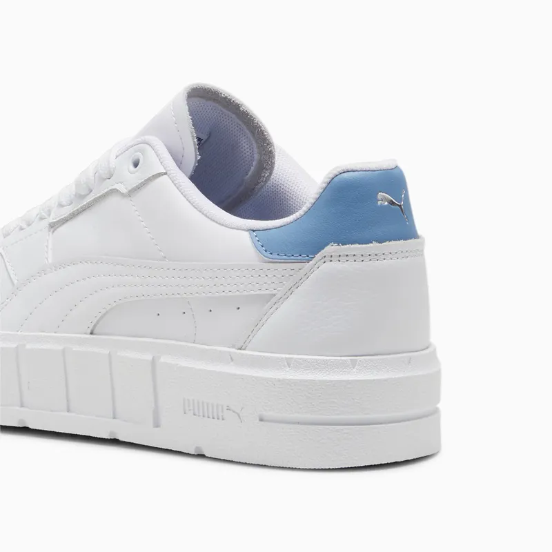 Puma Cali Court leren damessneakers Wit/Blauw (393802-11)