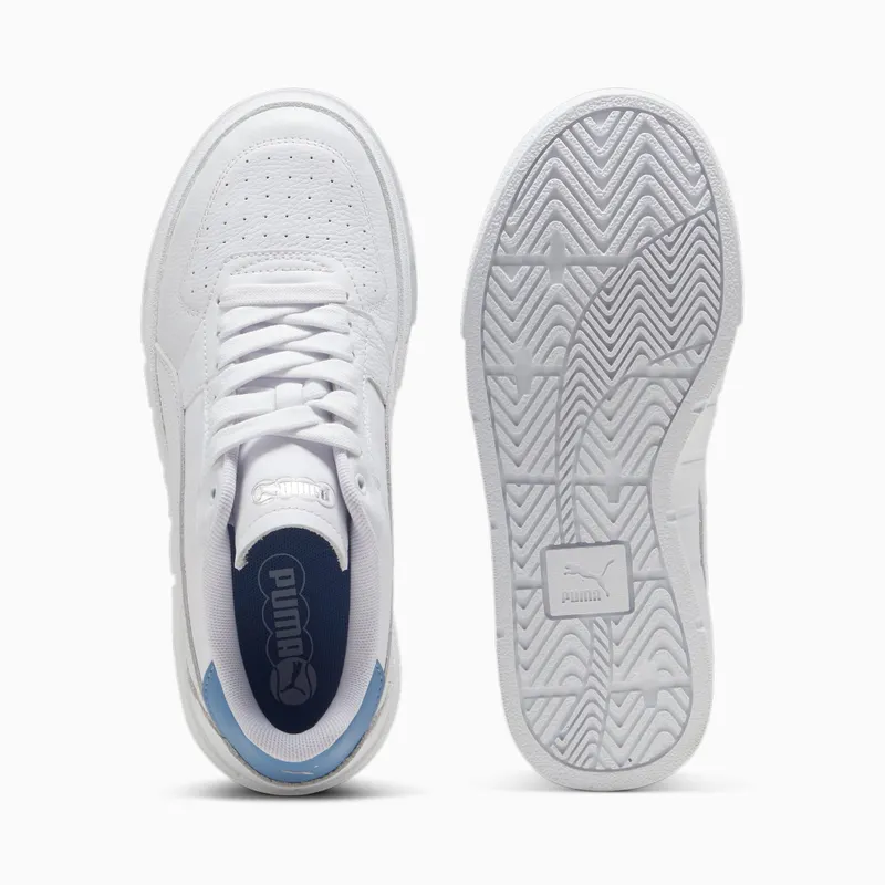 Puma Cali Court leren damessneakers Wit/Blauw (393802-11)