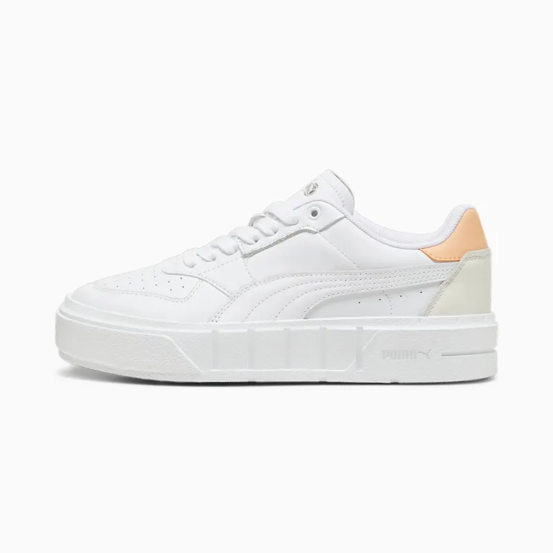 Puma Cali Court leren damessneakers Wit/Roze (393802-12)