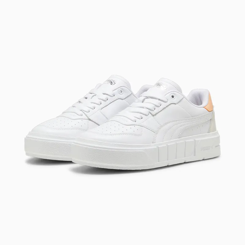Puma Cali Court leren damessneakers Wit/Roze (393802-12)
