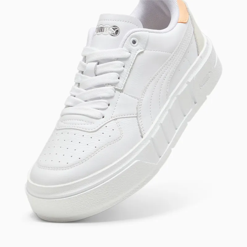 Puma Cali Court leren damessneakers Wit/Roze (393802-12)