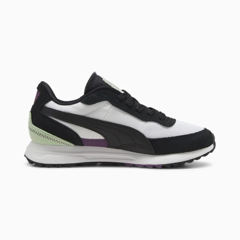 Puma Road Rider van suède Wit/Zwart (397377-03)