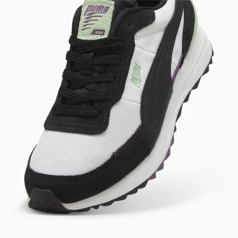 Puma Road Rider van suède Wit/Zwart (397377-03)