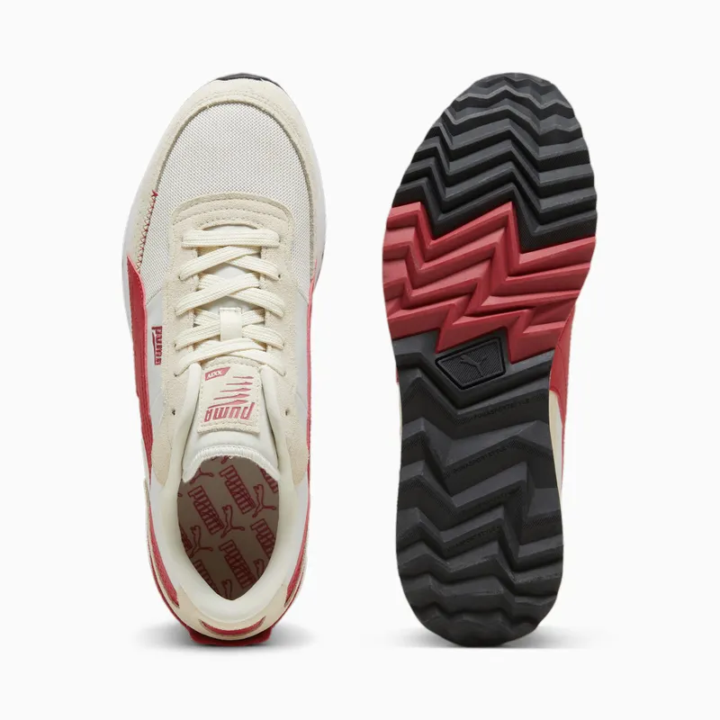 Puma Road Rider van suède Grijs/Rood (397377-06)