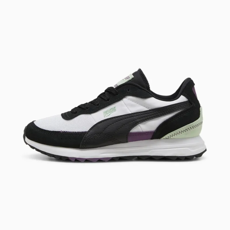 Puma Road Rider van suède Wit/Zwart (397377-03)