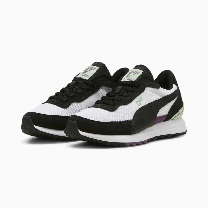 Puma Road Rider van suède Wit/Zwart (397377-03)
