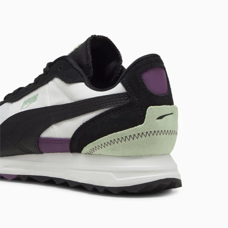 Puma Road Rider van suède Wit/Zwart (397377-03)