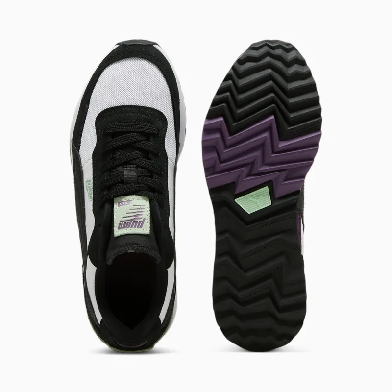 Puma Road Rider van suède Wit/Zwart (397377-03)