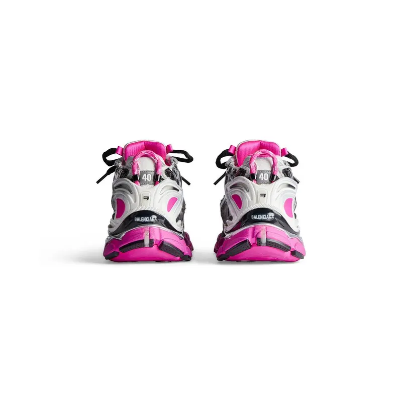 Balenciaga Runner Sneaker Silver / Black / Neon-pink (772767W3RBW9155)